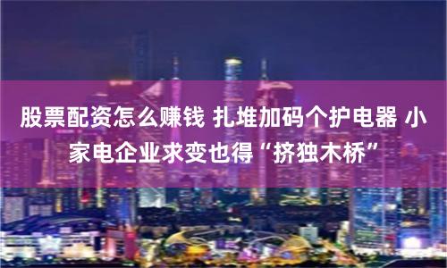 股票配资怎么赚钱 扎堆加码个护电器 小家电企业求变也得“挤独木桥”